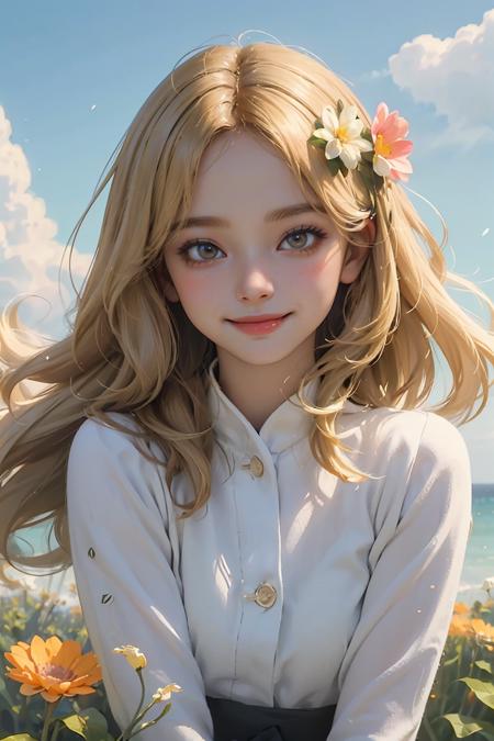 00001-58238569-(best quality, masterpiece), 1girl, particle, wind, flower, upper body, looking at viewer, blonde, smile,.png